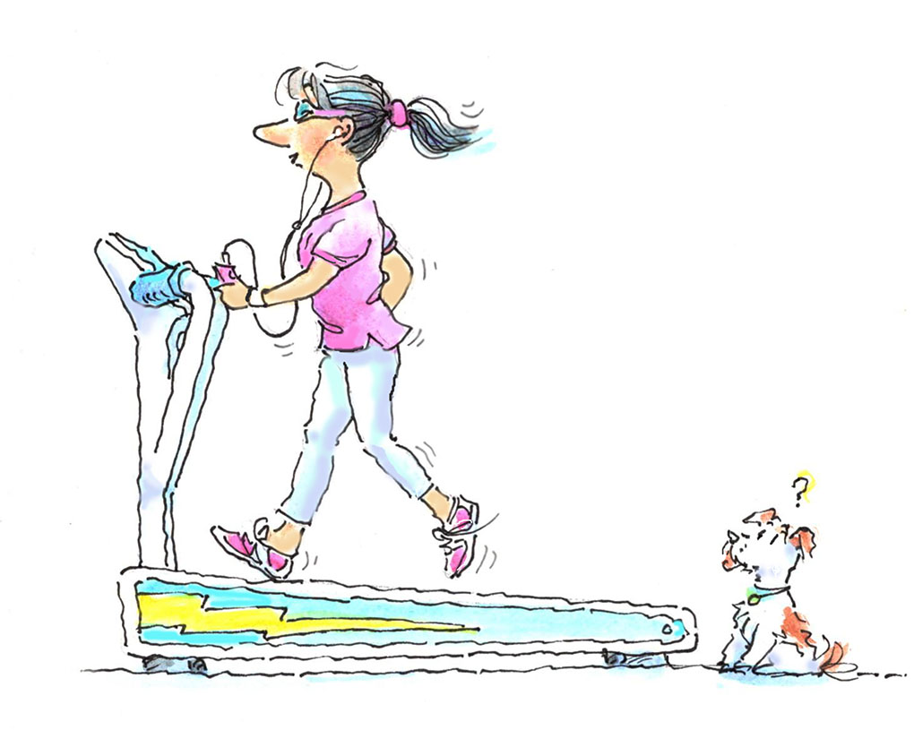 woman on treadmill