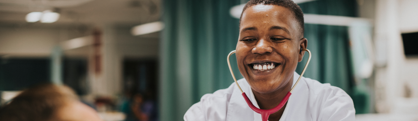 doctor doing a checkup on a hospitalized patient