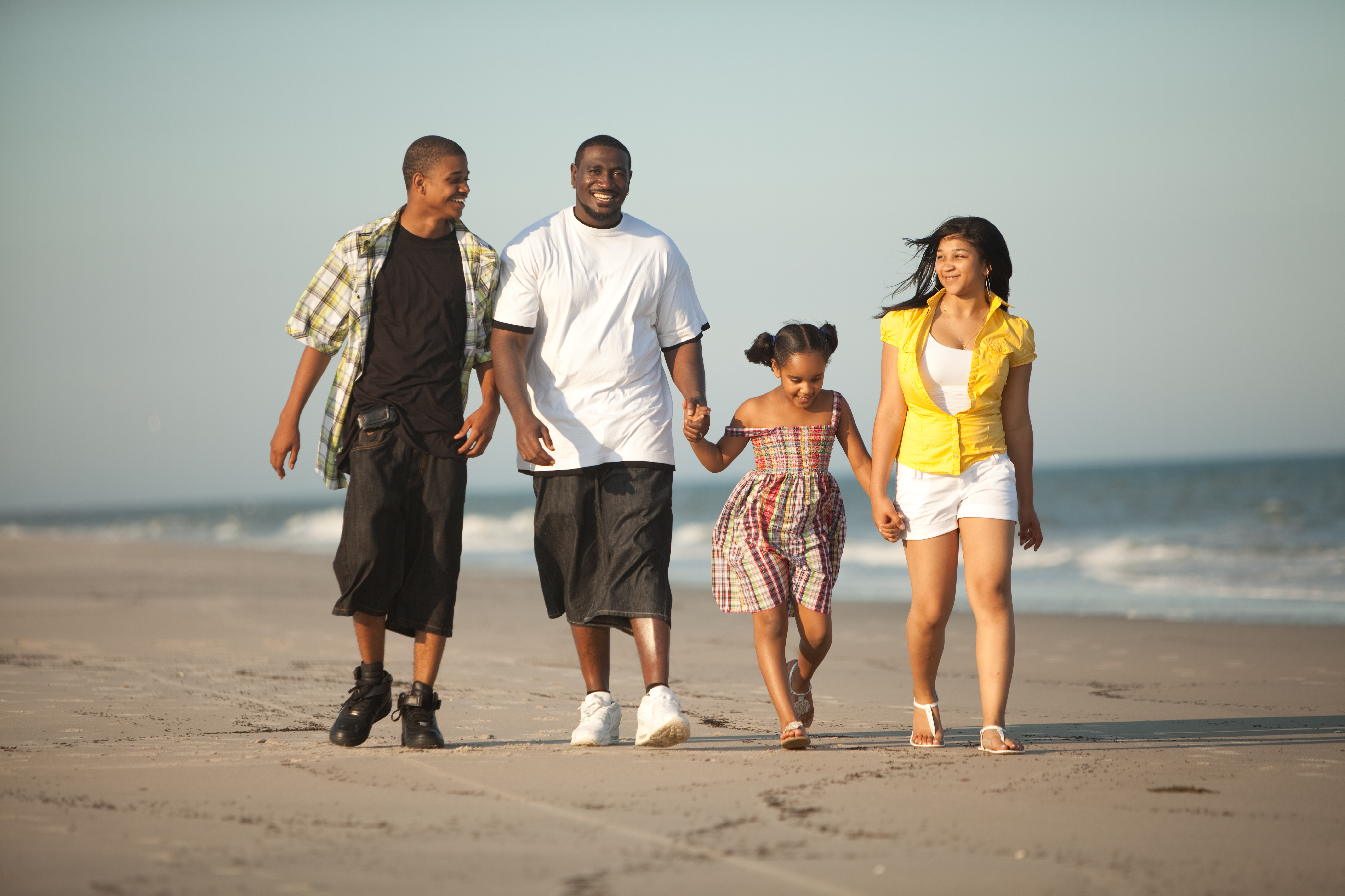 Thomas Goode walking with kids